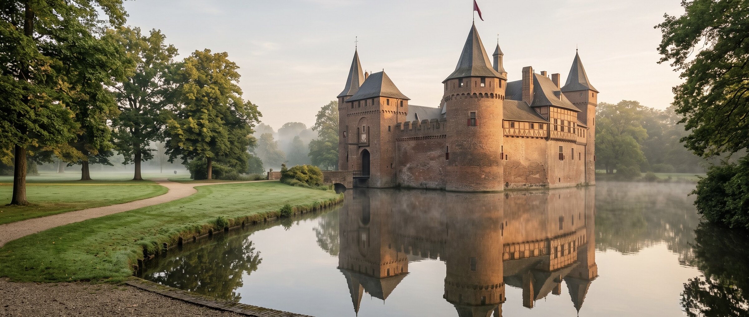 Wasserburg im Morgenlicht, Krefeld