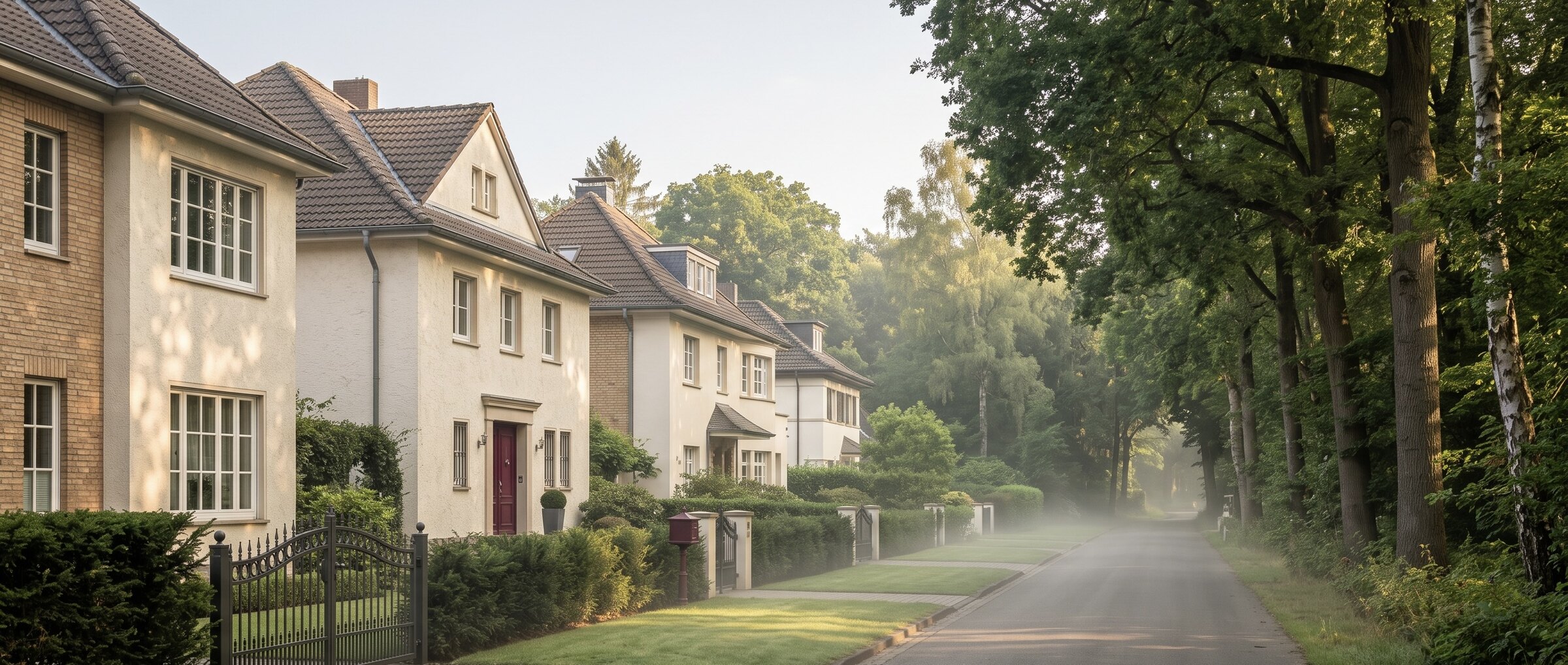 Wohnstra&szlig;e am Duisburger Stadtwald in Gro&szlig;enbaum